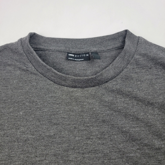 NWOT Asos oversized tapered charcoal crew neck tshirt - Picture 5 of 7